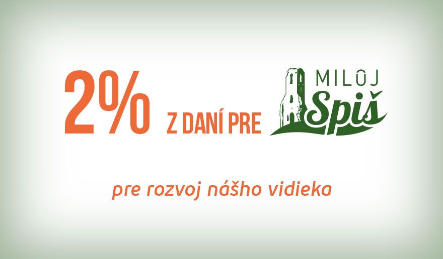 Darujte 2 % z dani na podporu rozvoja vidieka