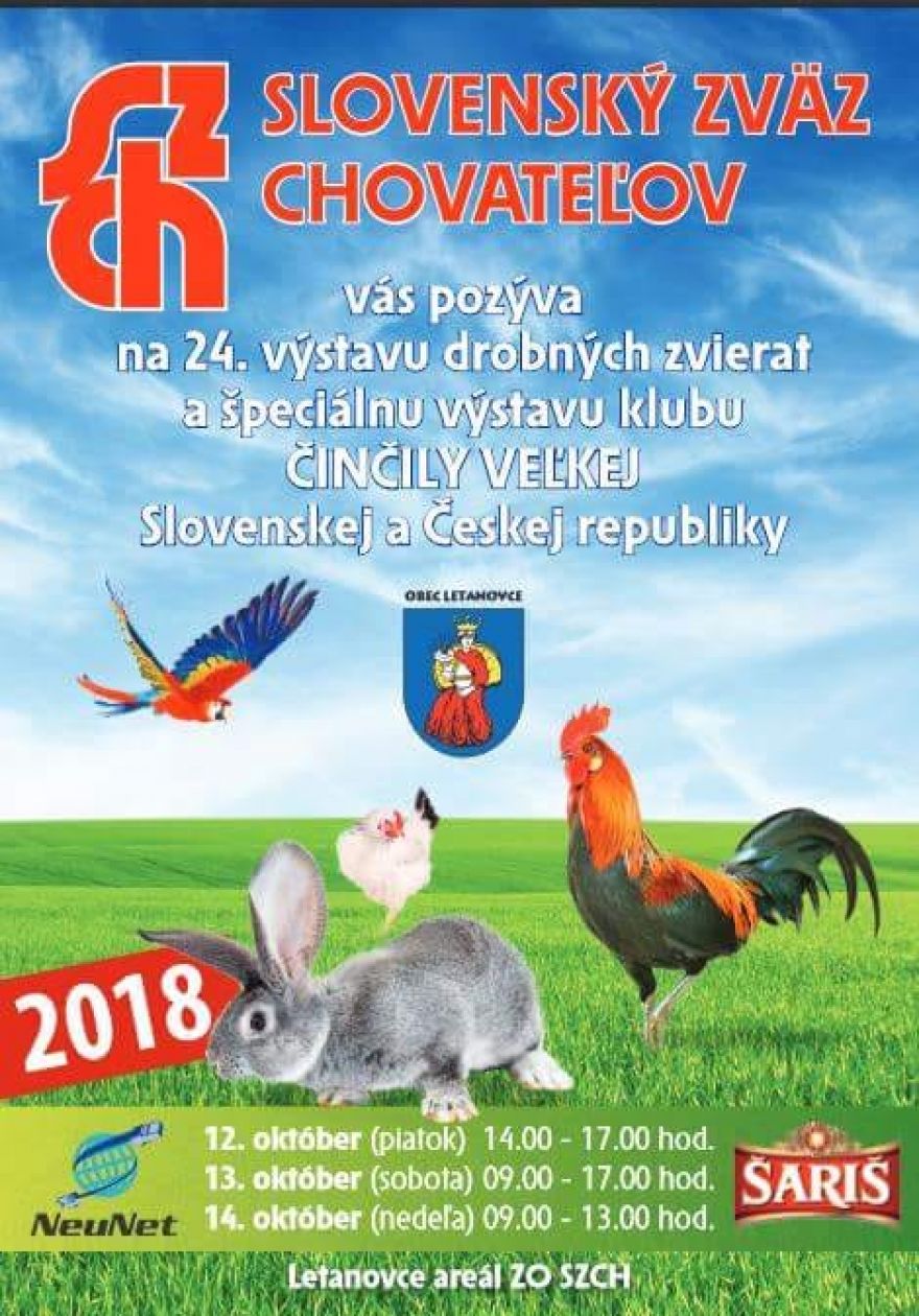 24. výstava drobných zvierat a Činčily veľkej | LETANOVCE