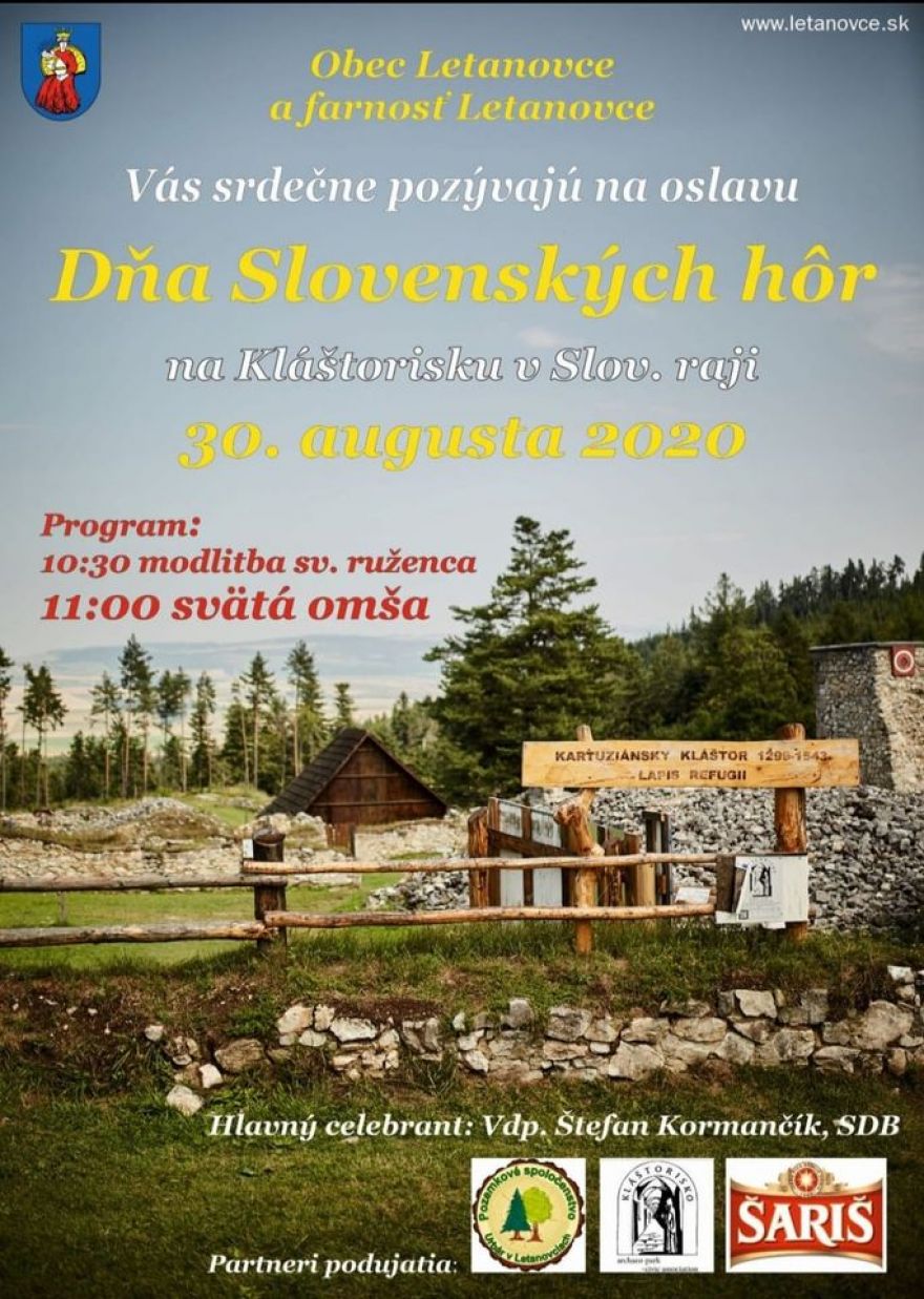 Deň Slovenských hôr - Kláštorisko - areál Kartuziánskeho Kláštora - Slovenský raj | 30.8.2020