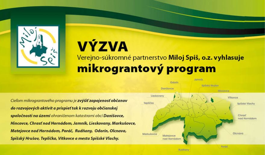 VÝZVA na 1. mikrograntový program